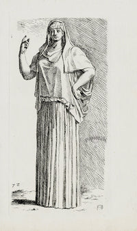 Perrier Antique Etching 1638 Vestal Virgin - Panteek Antique Prints