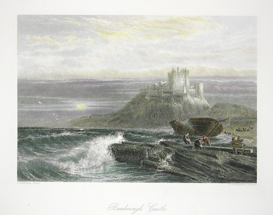 Picturesque American & Europe Bamborough Castle England