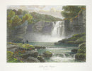 Picturesque American & Europe Falls of the Hespte, Wales - Panteek Antique Prints