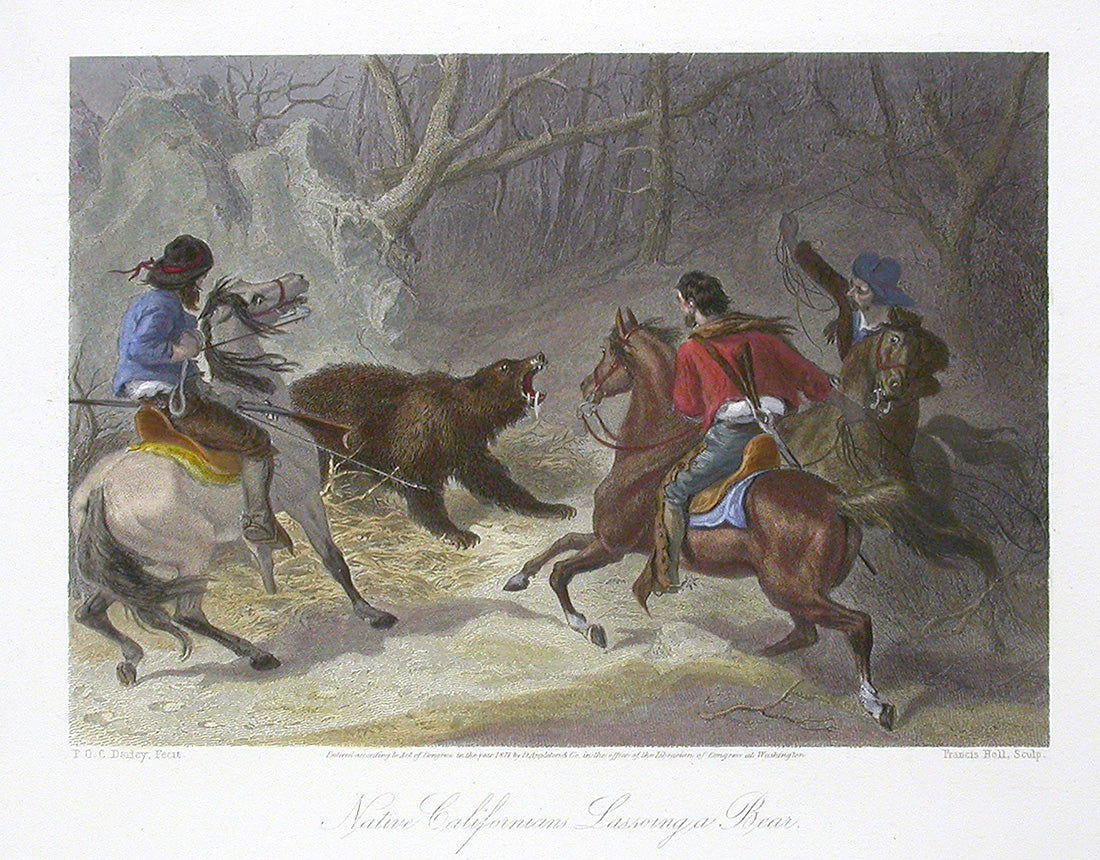Picturesque American & Europe Lassoing a Bear California