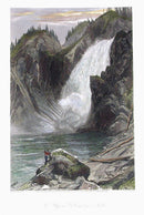 Picturesque American & Europe Upper Yellowstone Falls Wyoming - Panteek Antique Prints