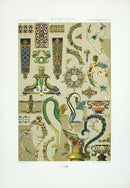 Racinet Decorative Art Nouveau Print 1889 16th & 17th Century Handles - Panteek Antique Prints