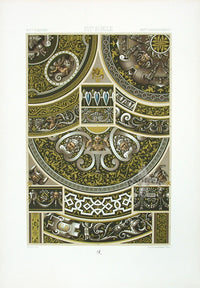 Racinet Decorative Art Nouveau Print 1889 16th Century Mermaid - Panteek Antique Prints