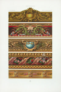 Racinet Decorative Art Nouveau Print 1889 17th Century Baroque - Panteek Antique Prints