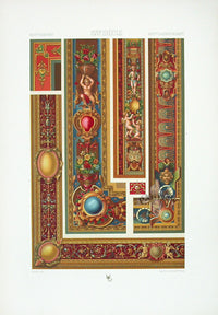 Racinet Decorative Art Nouveau Print 1889 17th Century Flowers - Panteek Antique Prints