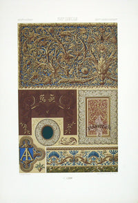 Racinet Decorative Art Nouveau Print 1889 17th Century Scrollwork - Panteek Antique Prints