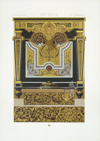 Racinet Decorative Art Nouveau Print 1889 17th Century Table - Panteek Antique Prints