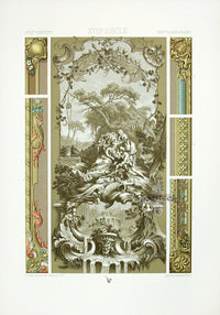 Racinet Decorative Art Nouveau Print 1889 18th Century Rococo - Panteek Antique Prints