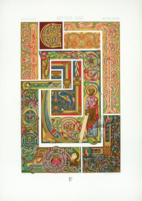 Racinet Decorative Art Nouveau Print 1889 Middle Ages St George - Panteek Antique Prints