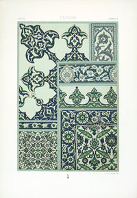 Racinet Decorative Art Nouveau Print 1889 Persian Green - Panteek Antique Prints