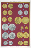 Rapin de Thoyras Engraving Coins King William, Queen Mary RA14B - Panteek Antique Prints