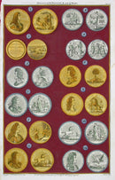 Rapin de Thoyras Engraving Coins King William, Queen Mary RA5 - Panteek Antique Prints