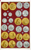 Rapin de Thoyras Engraving Coins King William, Queen Mary RA6 - Panteek Antique Prints