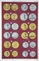 Rapin de Thoyras Engraving Coins Queen Anne RA5B - Panteek Antique Prints