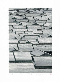 Ray Morimura First Snow of the Year 2005 Original Woodblock Print - Panteek Antique Prints