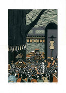 Rei Ray Morimura Kurayami Festival Woodblock Print - Panteek Antique Prints
