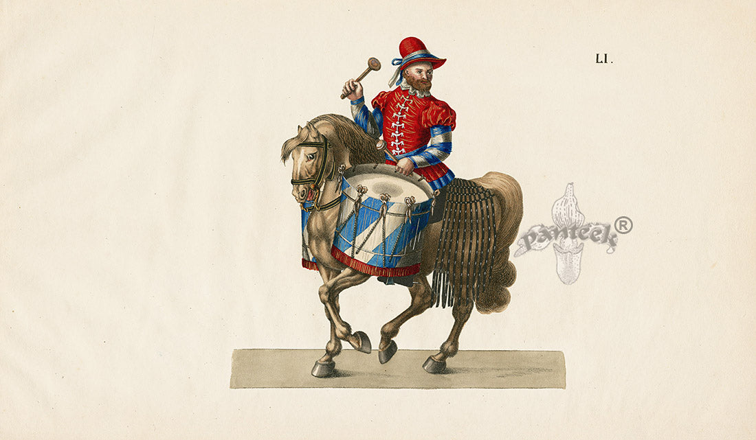 Reibisch Der Rittersaal Antique Prints, Chivalry & Armour Drummer