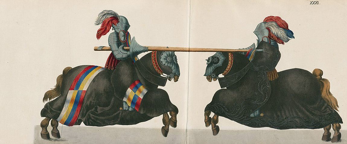 Reibisch Der Rittersaal Antique Prints, Chivalry & Armour Joust