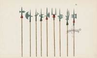 Reibisch Der Rittersaal Antique Prints, Chivalry & Armour Lances XI - Panteek Antique Prints