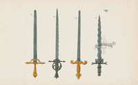 Reibisch Der Rittersaal Antique Prints, Chivalry & Armour Swords - Panteek Antique Prints