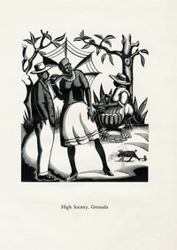 Robert Gibbings Original Woodblock Prints High Society, Grenada - Panteek Antique Prints