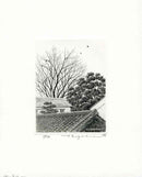 Ryohei Tanaka Trees and Roofs Ki to Yana - Panteek Antique Prints