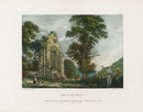 Sandby Stately Homes Hand Colored Engraving Abbey Llan Egwerst - Panteek Antique Prints