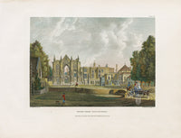 Sandby Stately Homes Hand Colored Engraving Newsted Priory - Panteek Antique Prints