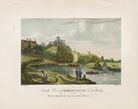 Sandby Stately Homes Hand Colored Engraving Shrewsbury Castle - Panteek Antique Prints