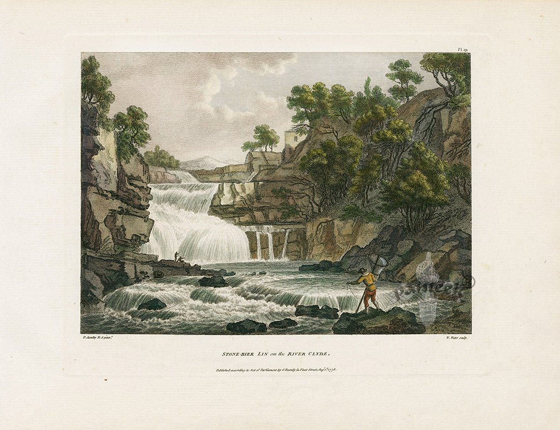 Sandby Stately Homes Hand Colored Engraving Stone-Bier Lin