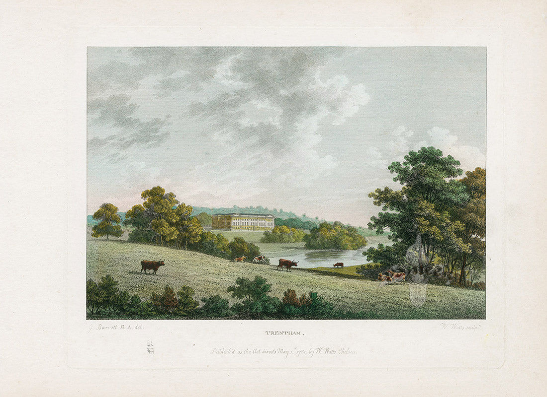 Sandby Stately Homes Hand Colored Engraving Trentham