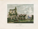 Sandby Stately Homes Hand Colored Engraving Wenlock Abbey, Shropshire - Panteek Antique Prints