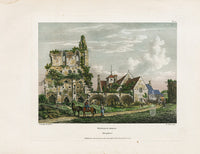 Sandby Stately Homes Hand Colored Engraving Wenlock Abbey, Shropshire - Panteek Antique Prints