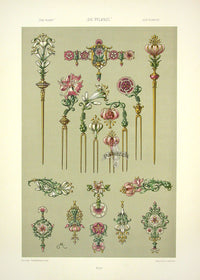 Seder The Plant in Art and Trade Print Hairpins & Jewelry - Panteek Antique Prints