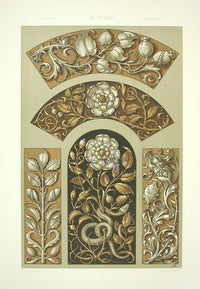 Seder The Plant in Art and Trade Print Roses, Snake - Panteek Antique Prints