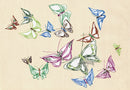 Sekka Cho Senshu 15 Multicolor Butterflies - Panteek Antique Prints