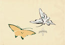 Sekka Cho Senshu Black, White, Yellow Butterflies - Panteek Antique Prints