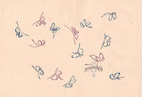 Sekka Cho Senshu Blue, Purple Butterflies - Panteek Antique Prints