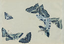 Sekka Cho Senshu Blue, White, Green Butterflies - Panteek Antique Prints