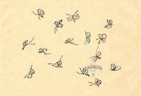 Sekka Cho Senshu Brown, Black Butterflies - Panteek Antique Prints