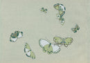 Sekka Cho Senshu Green, White Butterflies - Panteek Antique Prints