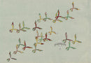 Sekka Cho Senshu Red, Yellow, White, Green Butterflies - Panteek Antique Prints