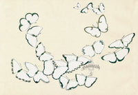 Sekka Cho Senshu White Butterflies - Panteek Antique Prints