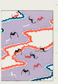 Shin-Bijutsukai Magazine Bats Design - Panteek Antique Prints