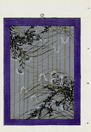 Shin-Bijutsukai Magazine Black, Grey with Silver Highlights Purple Design - Panteek Antique Prints