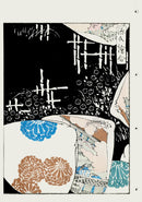 Shin-Bijutsukai Magazine Blue, Brown, Black Design - Panteek Antique Prints