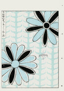 Shin-Bijutsukai Magazine Blue Floral Design - Panteek Antique Prints