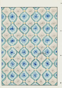 Shin-Bijutsukai Magazine Blue, Grey Pattern Design - Panteek Antique Prints