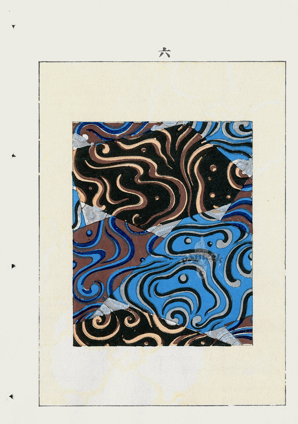 Shin-Bijutsukai Magazine Blue Silver Patterns