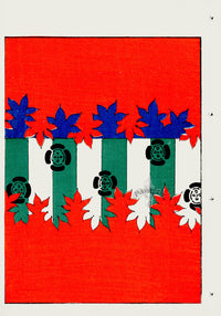 Shin-Bijutsukai Magazine Green, Blue, Red, White Design - Panteek Antique Prints